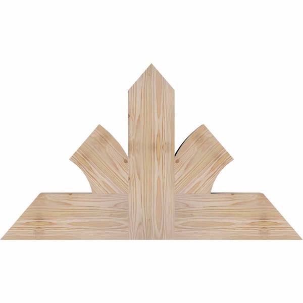 Ekena Millwork Richland Smooth Timber Gable Bracket, Douglas Fir, 36"W x 21"H x 3 1/2"D x 5 1/2"F, 14/12 Pitch GBW036X21X0406RIC00SDF - main